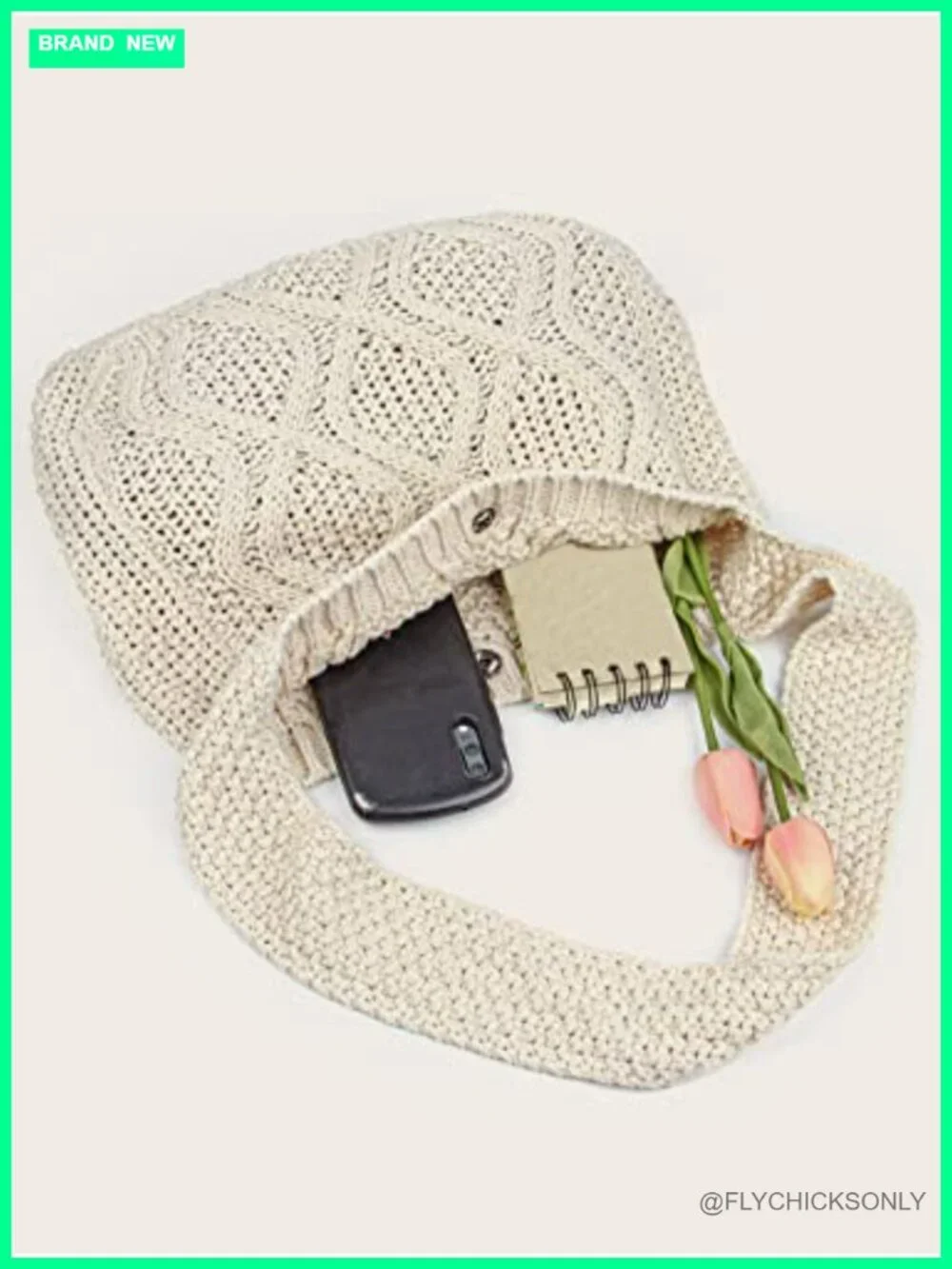 Crochet Shoulder Hobo Knitted Tote Bag Shopping Bag